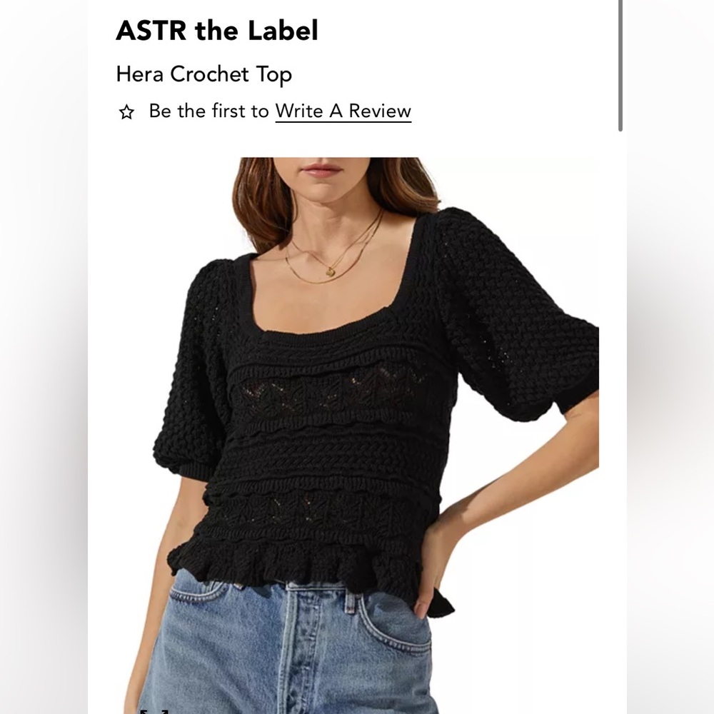 Astr the Label Crochet Top NWT